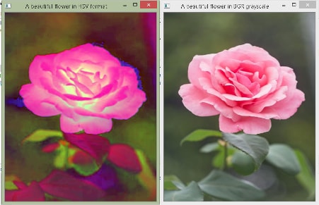 hsv format output, color space, python opencv