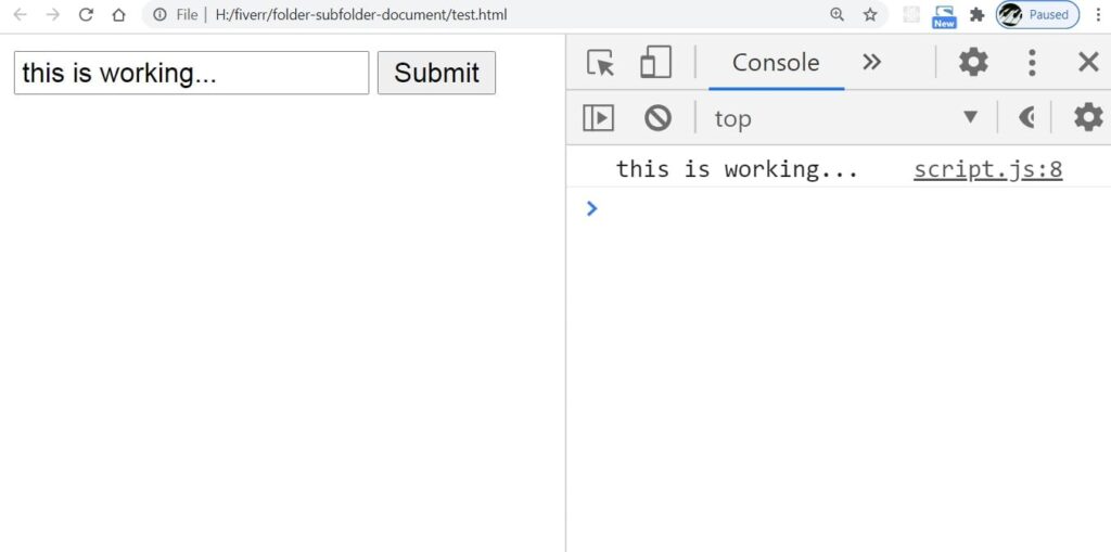 Browser Output